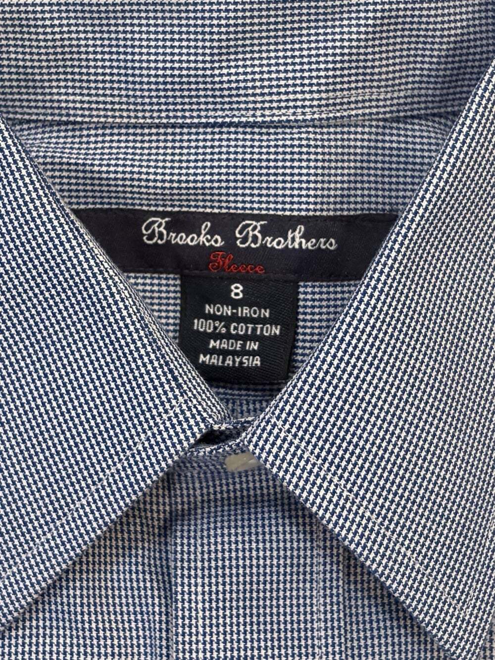 Brooks Brothers Shirt Boy's Size 8 Navy/White Plaid Long Sleeve Button Up - Picture 3 of 6